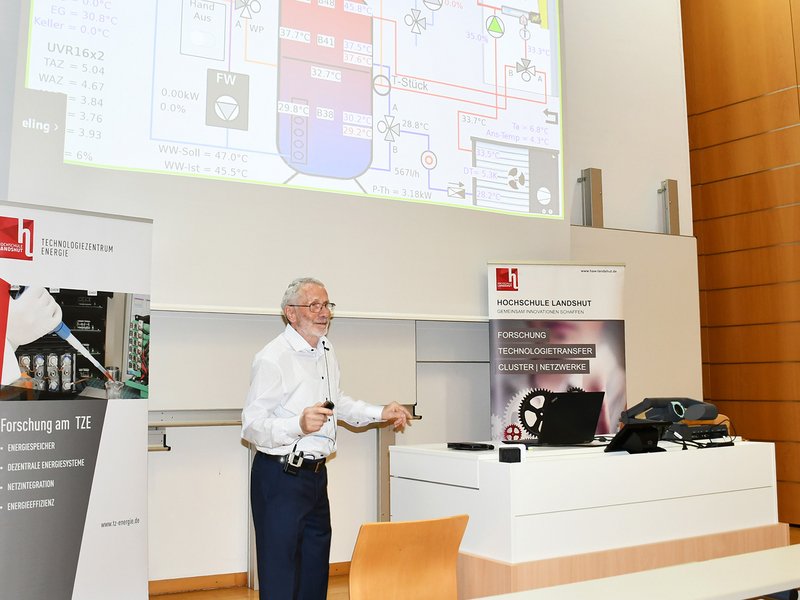 Wärmepumpen als Option für Bestandsgebäute zeigte Prof. Dr. Herbert Jans in seinem Vortrag. Wärmepumpen als Option für Bestandsgebäute zeigte Prof. Dr. Herbert Jans in seinem Vortrag.