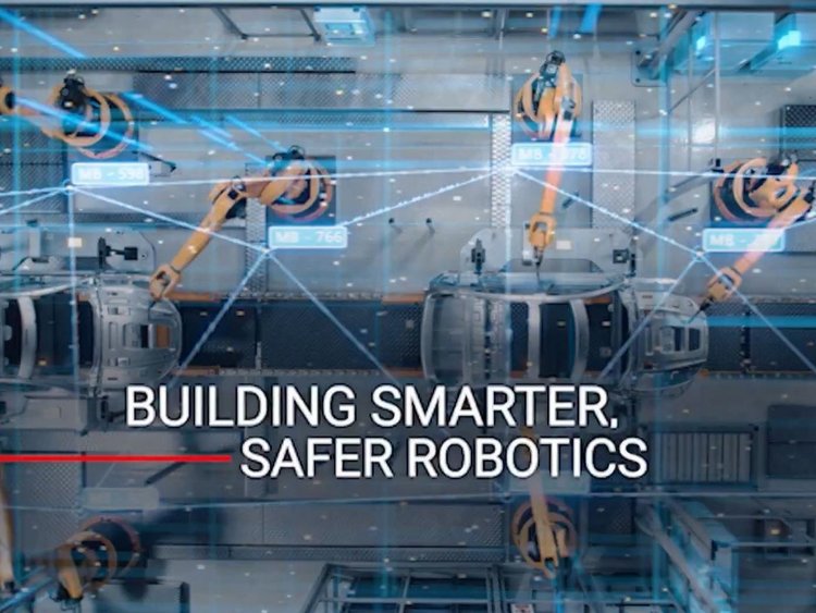 Automatisierte Produktionsstraße mit Robotern